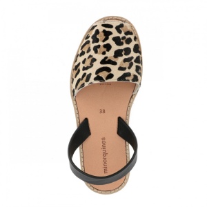 Sandale din piele pony AVARCA MINORQUINES Leopard - Img 2