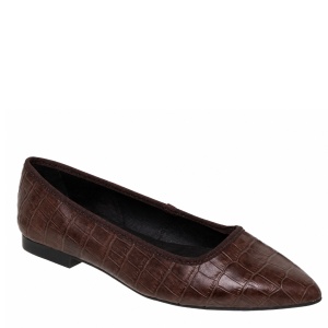 Balerini din piele naturala JIMENA Brown