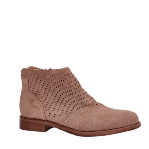 Botine din piele ecologica MIRAY Beige