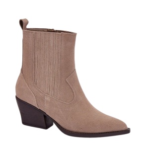 Botine din piele naturala GAMBIA Beige