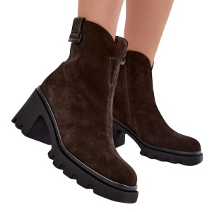 Botine din piele naturala MONSERRAT Brown - Img 2