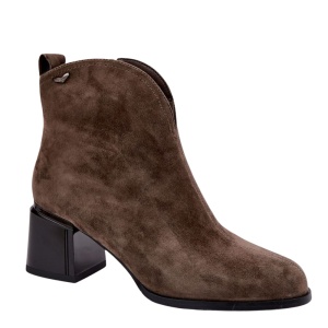 Botine din piele naturala OLY Taupe