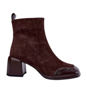 Botine din piele naturala TRIANA Brown