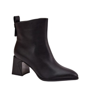 Botine din piele naturala VOYO Black