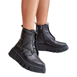 Cizme mini din piele naturala MELISSA Black - Img 2
