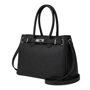 Geanta din piele naturala FLEUR Black - Img 2