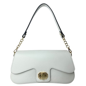 Geanta din piele naturala LINA White