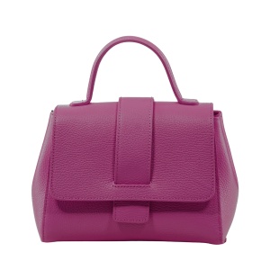 Geanta din piele naturala PATI Fucsia