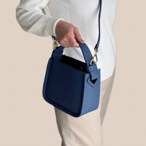 Geanta din piele naturala ROSIA Blue - Img 3