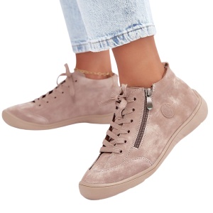 Ghete din piele naturala MARTINIA Beige - Img 2