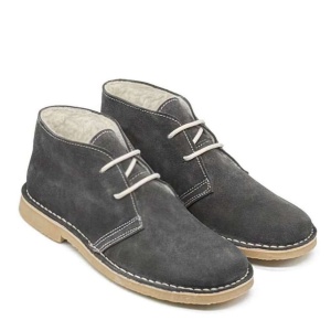 Ghete imblanite din piele intoarsa SAFARI Grey