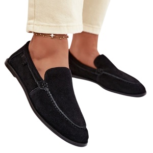 Pantofi din piele naturala BARBARA Black - Img 2