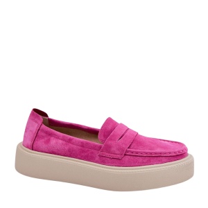 Pantofi din piele naturala CARA Fucsia
