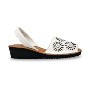 Sandale din piele AVARCA RAY Wedge White - Img 8