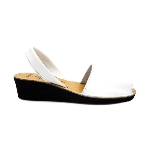 Sandale din piele AVARCA WEDGE White - Img 2