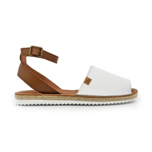 Sandale din piele naturala AVARCA ANKLE White - Img 7
