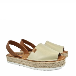 Sandale din piele naturala, AVARCA SOLITUDE Beige
