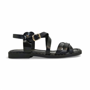 Sandale din piele naturala EVA Black - Img 2
