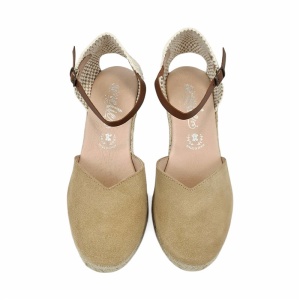 Sandale din piele naturala NIRVANA Beige - Img 3