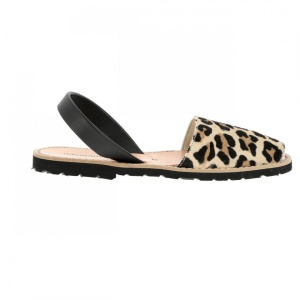 Sandale din piele pony AVARCA MINORQUINES Leopard - Img 3