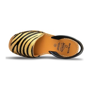 Sandale din piele pony, AVARCA Zebra Brown - Img 3