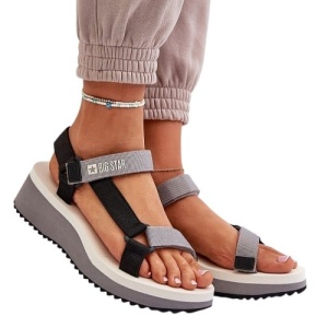 Sandale din textil BIGGIE Gri