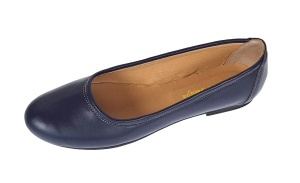 Balerini dama casual, din piele naturala bleumarin - FLO3BL - Img 9