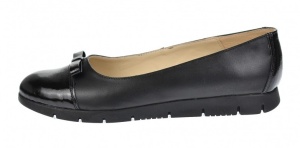 Balerini dama casual din piele naturala - Model cu funda si varf lacuit - Img 5