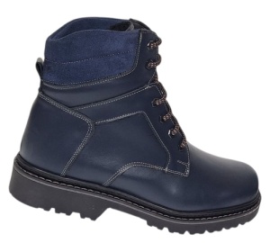 Bocanci barbati Sport din piele naturala model Bleumarin Imblanit GKR5KBLUE - Img 4