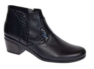 Botine dama casual din piele naturala cu fermoar MVS18BT - Img 7