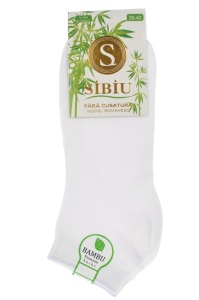 Ciorapi scurti pentu barbati, din bumbac premium, fara cusatura, alb , marime 43-46