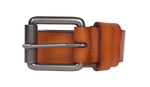 Curea barbati, casual, pentru jeans, din piele naturala, Maro, 3.2cm - TK14M - Img 4