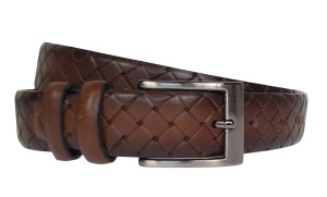 Curea barbati din piele naturala maro inchis 3.5cm Ciucaleti CLK 236MP