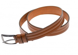 Curea barbati eleganta, din piele ecologica, maro 3.5 cm - DR1520M - Img 3