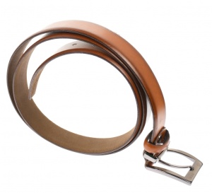 Curea barbati eleganta, din piele ecologica, maro coniac 3.5 cm - DR001CON - Img 3