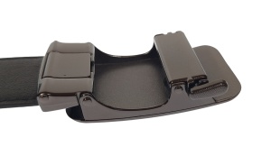 Curea barbati eleganta din piele naturala de culoare neagra pentru costum TK15N - Img 2