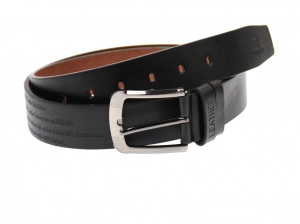 Curea barbati eleganta, din piele naturala, neagra 3.5 cm - DR1201N