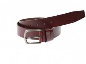 Curea barbati eleganta, din piele naturala, visinie 3.5 cm - DR1218VIS - Img 1