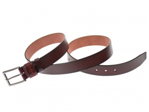 Curea barbati eleganta, din piele naturala, visinie 3.5 cm - DR1250VIS - Img 3
