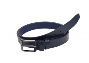 Curea barbati eleganta, mata, bleumarin, din piele naturala 3cm CLK432BLM - Img 2