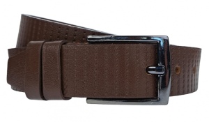 Curea barbati, eleganta, pentru costum, din piele naturala, maro, 3.5cm - CK46M - Img 3