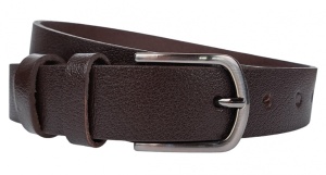 Curea barbati, eleganta, pentru costum, din piele naturala, Maro, 3cm - CK78M - Img 3