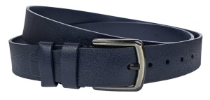 Curea batal barbati, lata, din piele naturala, Bleumarin, Latime 4.5cm, lungime pana la 170cm - CK89BLM - Img 3