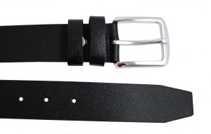 Curea casual barbati din piele naturala - Negru crapat CC400N21 - Img 2