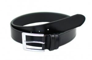 Curea casual, eleganta barbati din piele naturala neagra CC400N3