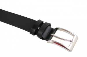 Curea eleganta barbati din piele naturala, 3.5 - Neagra CNC350N - Img 4