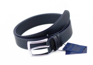 Curea eleganta barbati din piele naturala - Bleumarin CC350BLM - Img 2