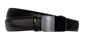 Curea eleganta barbati pentru costum, piele naturala de culoare neagra 3.5cm TK12NBOX - Img 3
