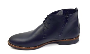 Ghete barbati, casual, din piele naturala, bleumarin STDG184BL - Img 5