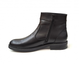 Ghete barbati casual, din piele naturala, cu fermoar, imblanite, Y055N - Img 5